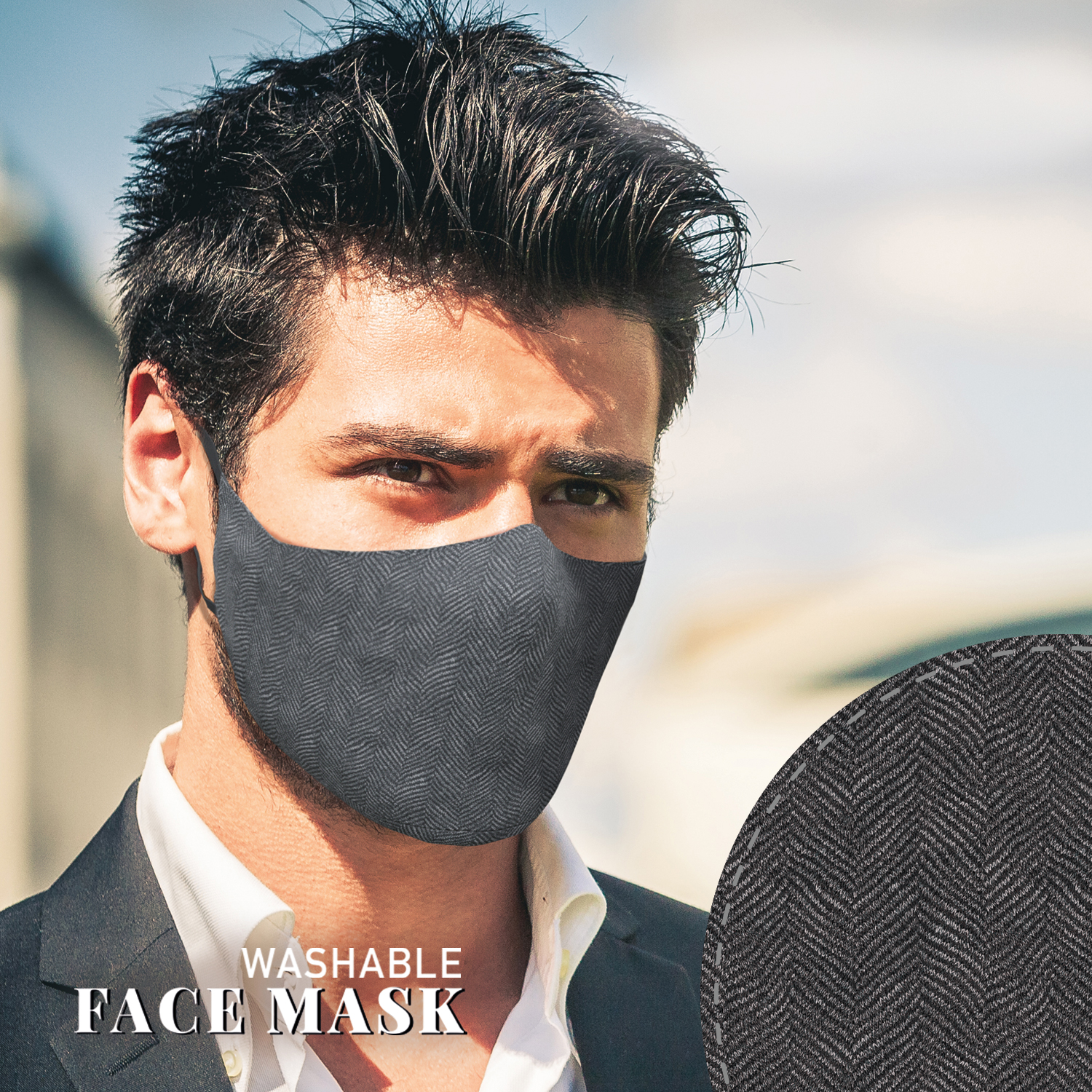 Face Masks Large, Herringbone Anushka's Gift Site